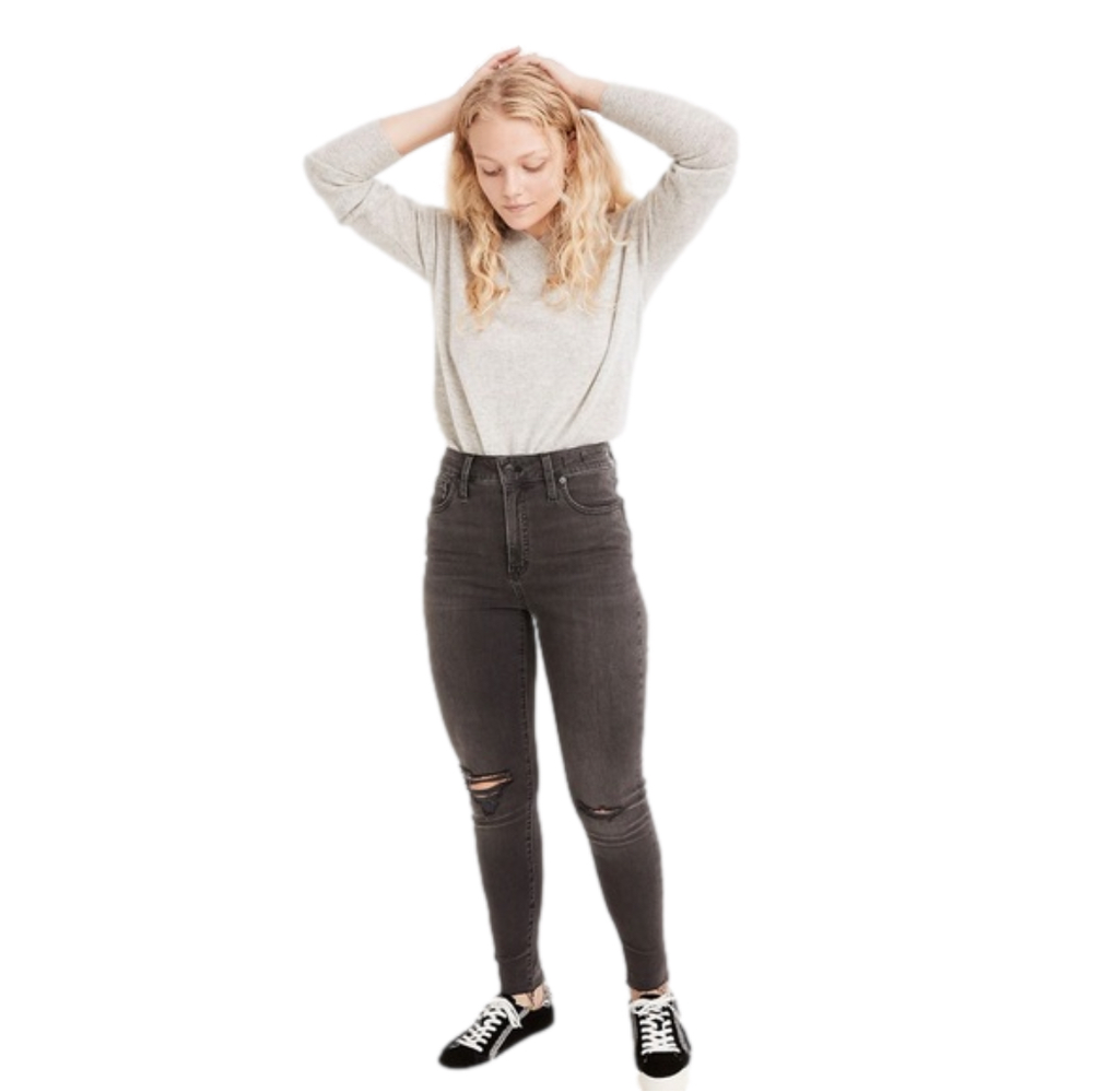 Madewell curvy high rise skinny jeans - size 26 - black